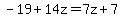 -19%2B14z=7z%2B7