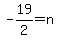 -19%2F2=n