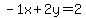 -1x%2B2y=2