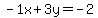 -1x%2B3y=-2