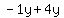 -1y%2B4y