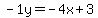 -1y=-4x%2B3