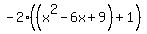 -2%28%28x%5E2-6x%2B9%29%2B1%29