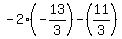 -2%28-13%2F3%29+-+%2811%2F3%29