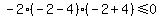 -2%28-2-4%29%28-2%2B4%29%3C=+0