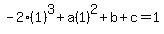 -2%281%29%5E3%2Ba%281%29%5E2%2Bb%2Bc=1