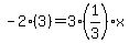 -2%283%29+=+3%281%2F3%29x