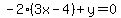 -2%283x-4%29%2By=0