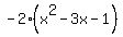 -2%28x%5E2-3x-1%29