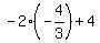 -2%2A%28-4%2F3%29%2B4