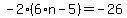 -2%2A%286%2An-5%29=-26