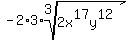-2%2A3%2Aroot%283%2C2x%5E17y%5E12%29