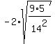 -2%2Asqrt%28%289%2A5%29%2F14%5E2%29