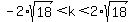 -2%2Asqrt%2818%29%3Ck%3C2%2Asqrt%2818%29