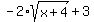 -2%2Asqrt%28x%2B4%29%2B3