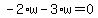 -2%2Aw-3%2Aw=0