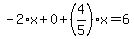 -2%2Ax%2B0%2B%284%2F5%29%2Ax=6