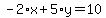 -2%2Ax%2B5%2Ay=10