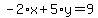 -2%2Ax%2B5%2Ay=9