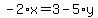 -2%2Ax+=+3+-+5%2Ay