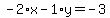 -2%2Ax-1%2Ay=-3