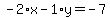 -2%2Ax-1%2Ay=-7
