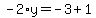 -2%2Ay=-3%2B1