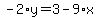 -2%2Ay=3-9%2Ax