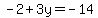 -2%2B3y=-14