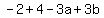 -2%2B4-3a%2B3b