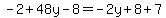 -2%2B48y-8=-2y%2B8%2B7