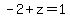 -2%2Bz=1