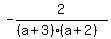 -2%2F%28%28a%2B3%29%28a%2B2%29%29