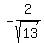 -2%2Fsqrt%2813%29
