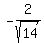 -2%2Fsqrt%2814%29
