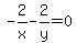 -2%2Fx+-+2%2Fy+=+0