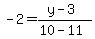 -2=%28y-3%29%2F%2810-11%29
