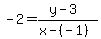 -2=%28y-3%29%2F%28x-%28-1%29%29