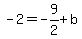 -2=-9%2F2%2Bb