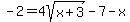 -2=4sqrt%28x%2B3%29-7-x
