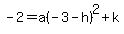 -2=a%28-3-h%29%5E2%2Bk