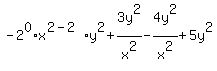 -2%5E0%2Ax%5E%282-2%29y%5E2%2B3y%5E2%2Fx%5E2-4y%5E2%2Fx%5E2%2B5y%5E2