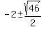 -2+%2B-+sqrt%2846%29%2F2