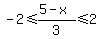 -2+%3C=+%285-x%29%2F3+%3C=2