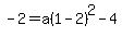 -2+=+a%281+-+2%29%5E2+-+4