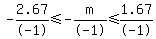 -2.67%2F-1+%3C=+-m%2F-1+%3C=+1.67%2F-1