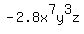 -2.8x%5E7y%5E3z