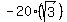 -20%28sqrt%283%29%29