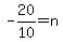 -20%2F10=n
