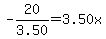 -20%2F3.50=+3.50x